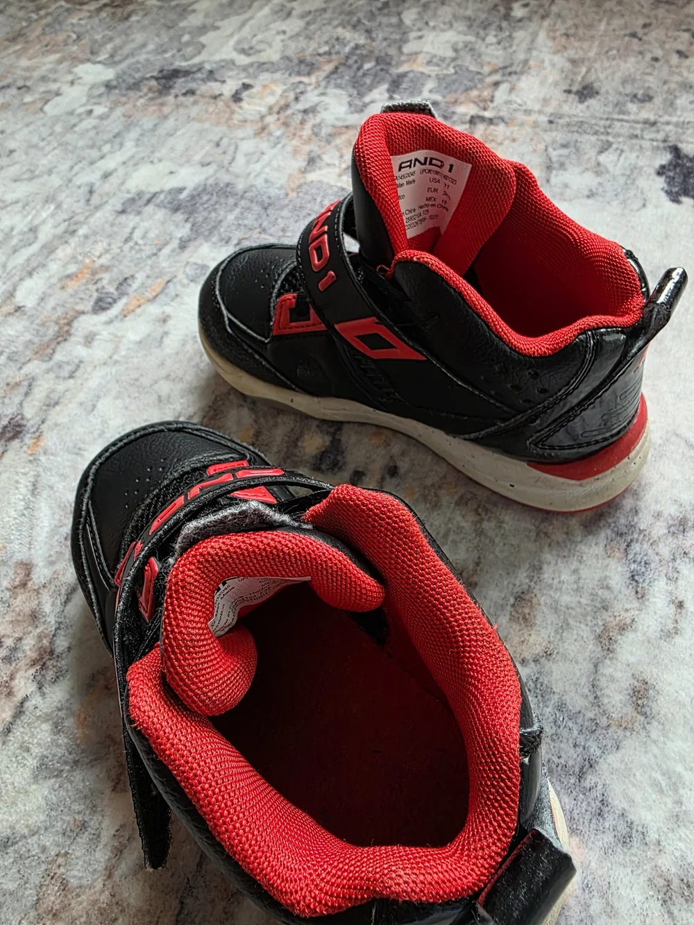 AND1 Kids High-Top Basketball Sneakers - Size 11 US